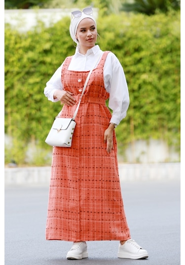 Bear Askılı Düğmeli Jile 582 - Turuncu