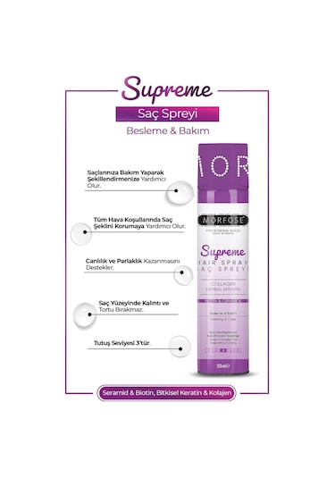 Supreme Saç Spreyi 250 Ml 2 Adet