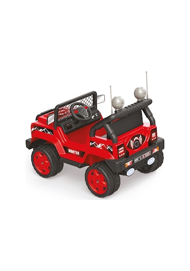 Dolu Hunter 8081 12V Mp3 Usb Sd Kart Uzaktan Kumandalı Akülü Jeep Kırmızı