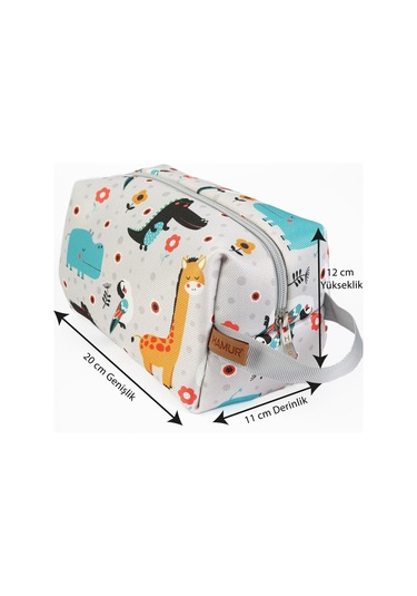 Kirli Temiz Islak Organizer Çantası Animal Bebek Çocuk Kıyafet Çamaşır Anne Makyaj Alezli Çanta