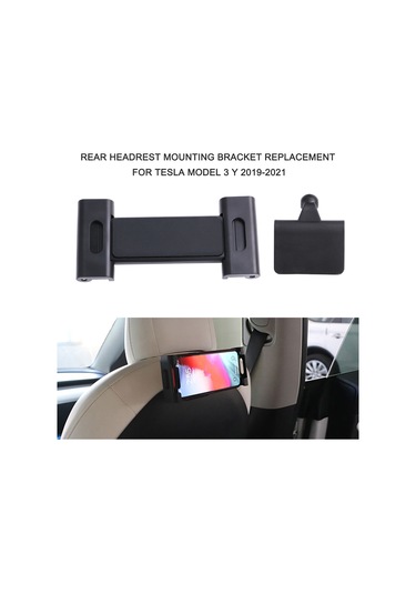 Lemestar Tesla Model 3 Y 2019-2021 İçin Arka Koltuk Tablet Tutucu, 4.5"-12.9" Cihaz Uyumlu, 360 Derece Döner, Seyahat Eğlencesi İçin Abs Malzeme