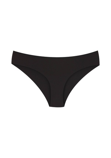 Bonbonetti Düşük Bel Dikişsiz Lazer Kesim  3'Lü Paket Siyah Siyah Siyah Kadın Külot Siyah