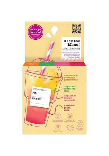 Eos Lip Balm Tropical Chiller Dudak Balsamı Çeşit Paketi 4 Adet