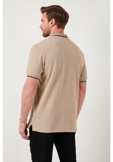 Buratti Pamuklu Slim Fit Şerit Detaylı Düğmeli Polo Yaka 4'Lü Paket Erkek T Shirt 5902118S4 Vişne-Haki-Taş-Vizon