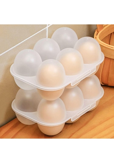 2 Gözlü 6 Gözlü Saklama Kutusu Şeffaf Yumurta Tepsisi Taşınabilir Yumurta Kartonu Kamp 2 Izgara