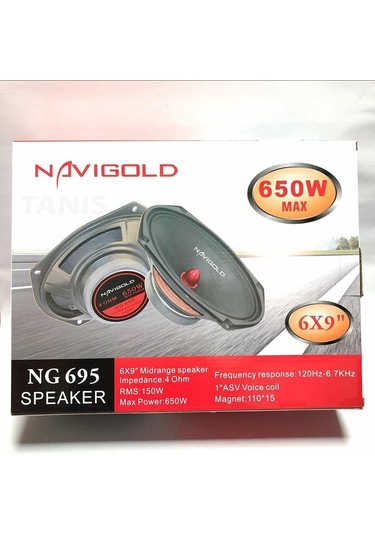 Navigold Ng-695 650 Watt 6X9 Oval Midrange Oto Hoparlör Takımı