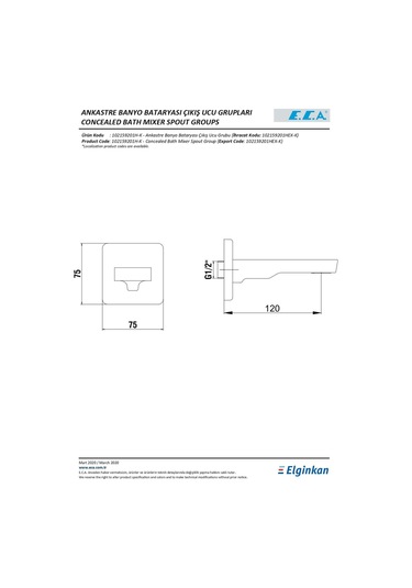 Eca Ankastre Banyo Bataryası Çıkış Ucu 102159201h-k Krom