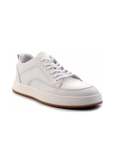 Beyaz Hakiki Deri Erkek Casual Ayakkabı E01380107141 Beyaz