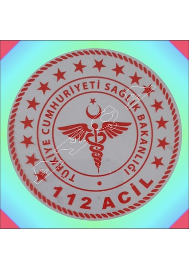 Sağlik Bakanliği 112 Acil Araç Stikiri Çok Renkli