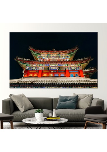 80x110 Cm 1 Parça Kanvas Tablo, Japonya Seyahati Kanvas