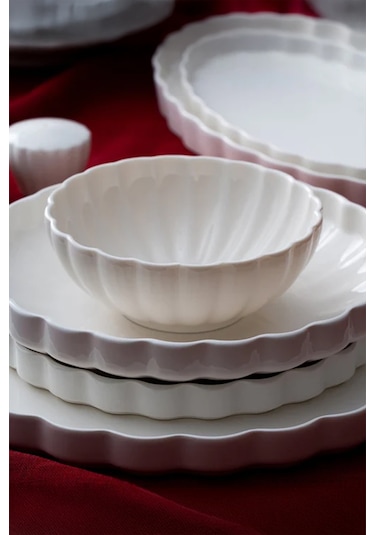 Acar Passion 29 Parça 6 Kişilik Yemek Takımı Beyaz