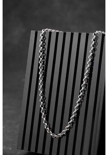 Cenova Kuyumculuk 14 Ayar Altın Beyaz Rolo Erkek Zincir Kolye