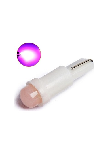 Pembe 10 Adet T5 Led Işıkları W1.2w W3w Led Araç İç Işık Otomatik Yan Kama Pano Göstergesi Enstrüman Lamba Ampulü 4014 Led Süper Parlak
