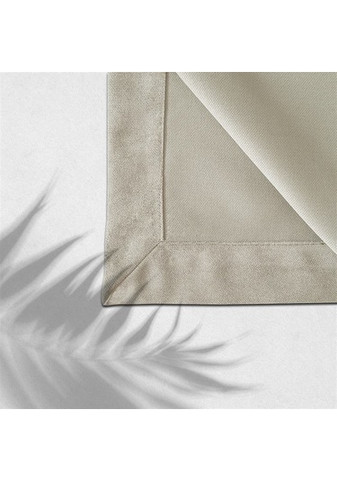 Kadife Dokulu Masa Örtüsü Krem-35