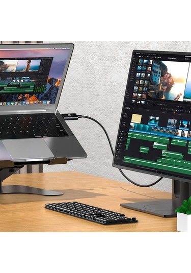 Awei Cl-212t Usb-c / Type-c - Hdmı 4k 30hz Hd Adaptör Kablosu, Uzunluk: 1.8m Siyah