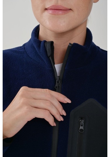 Exuma Kadın Tam Fermuarlı Polar 2322003 - Lacivert