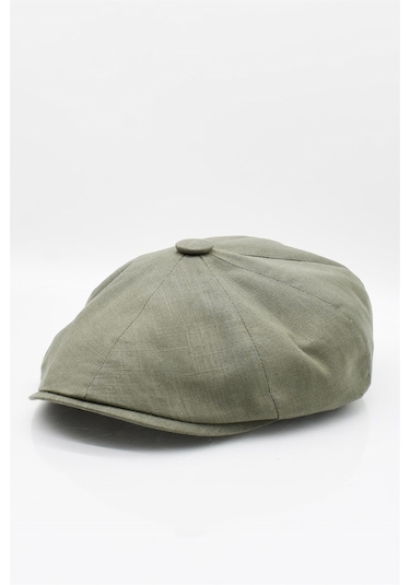 Ingiliz Stili London Yazlık Kasket Şapka Haki Haki-Standart