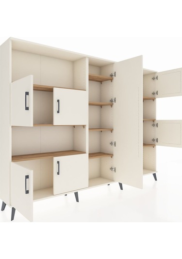 Arges Dolap 10 Raflı 9 Kapaklı 220x30x163 Aytaşı-aytaşı/çam Aytaşı-aytaşı/çam