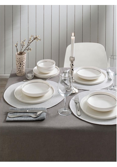 Pierre Cardin Swan Silver 24 Parça Yemek Takımı