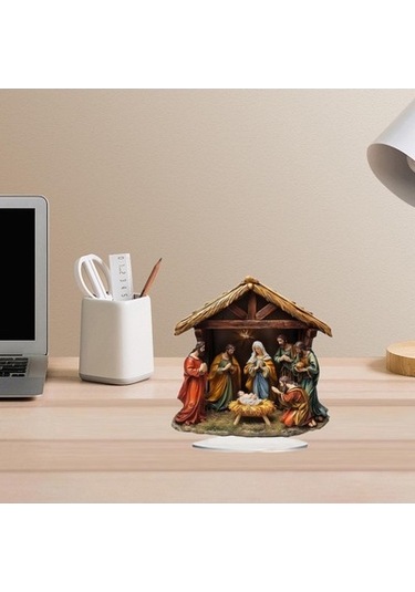 Lijinxu Masaüstü Kapalı Oturma Odası Için İsa Doğum 20cmx20cm
