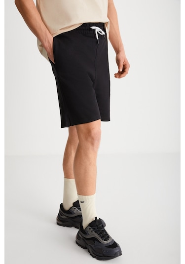 Grimelange Uncertaın Erkek Comfort Fit Siyah Şort & Bermuda Siyah