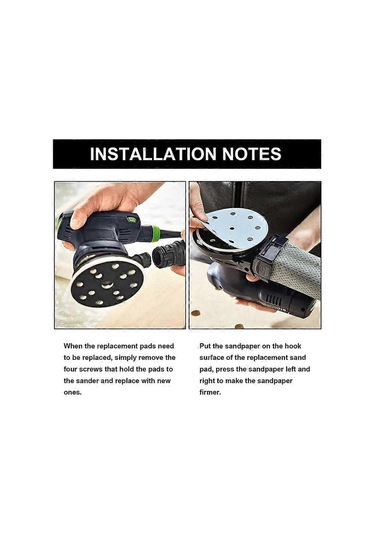 492280 Zımpara Pedi, 125 Mm 5 İnç , 8 Delik, Festool İle Uyumlu