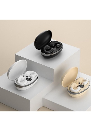 Yeni Kablosuz Kulak Klipsi Tipi Kemik İletimli Kulaksız Bluetooth Kulaklığa Girmiyor