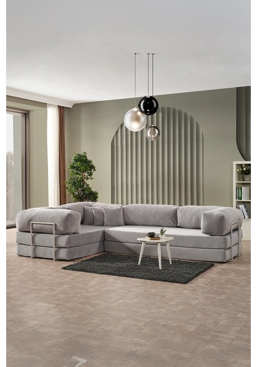 Legom Lucas Aktivite Koltuğu Yatak Olabilen Çok Amaçlı Kanepe L Koltuk Gri Gri