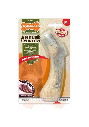 Nylabone Geyik Aromalı Köpek Çiğneme Kemiği M