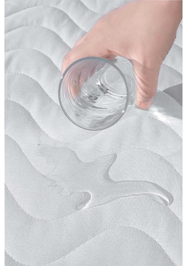 Bebesi Sıvı Geçirmez Kapitoneli Alez 220x200 Cm Çift Kişilik Köşe Lastikli Beyaz