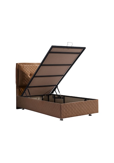 Setaymobilya Baza, Vectra Tek Kişilik Baza + Başlık Seti, Kahve