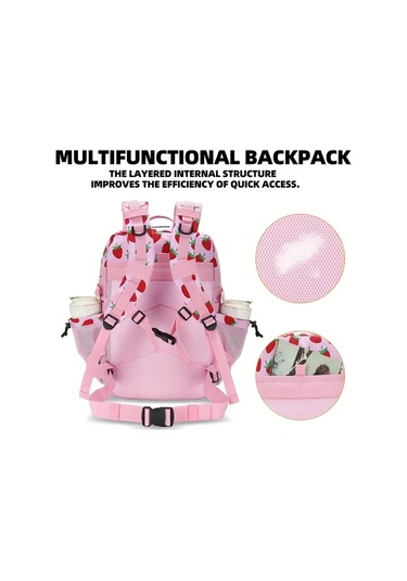 Dashanshop 6.6gal Blue Yellow Sırt Çantası Günlük Spor Fitness Kamp Yürüyüş Seyahat Okul Çantası Erkek Kadın Hediye Altın