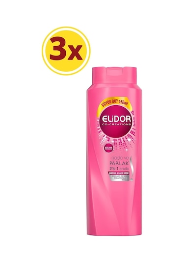 Elidor Güçlü ve Parlak Şampuan 3 x 650 ML