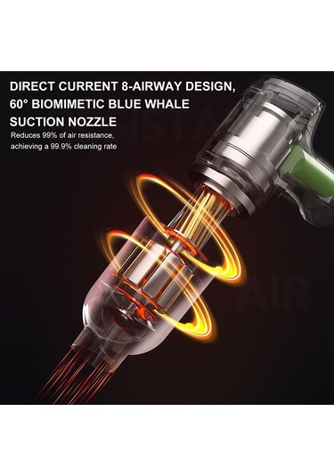 Tenfowee 60w Güneş Gri El Tipi Sürekli Akıllı Süpürge - Ev Ve Araç İçin Kuru/ıslak Kullanım, 5000pa Vakum, 4000mah Pil