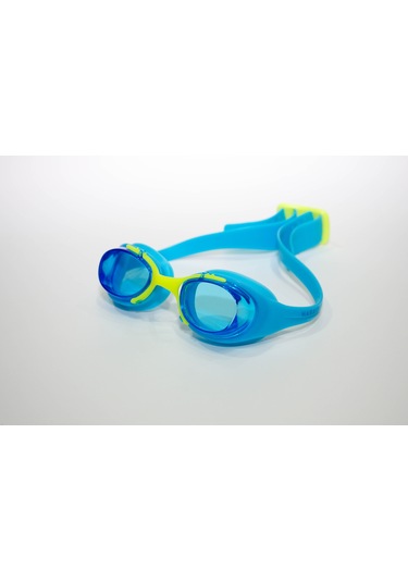Çocuk Yüzücü Gözlüğü - S Boy - Mavi / Sarı Nabaiji Meridyendukkan Beyaz