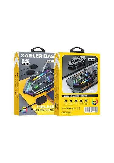 Karler Bass KRM2 RGB Motolet Sürücüleri İçin Bluetooth Kulaklık