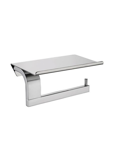 Banyo Paslanmaz Çelik Düz Rulo Tutucu, Tuvalet Kağıdı Havlu Tutucu, Kağıt Havlu Kanca, Cep Telefonu Raf, Banyo Donanım Kalem Kağıt Tutucular Gümüş 16.5 x 12.2 x 11.2 CM