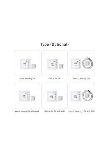 Geeksen Elektrikli Isıtma 16a Akıllı Termostat - 5+1+1 Haftalık Programlama, Çocuk Kilidi, Dokunmatik Tuş, Tp201uhp