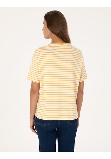 Pierre Cardin Kadın Sarı Tişört 50301458-vr044 Sari