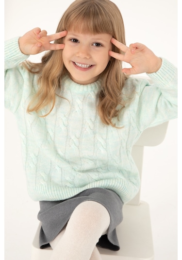 U.s. Polo Assn. Kız Çocuk Nil Kazak /triko 50297150-vr083 Turkuaz