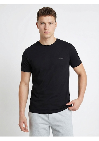 Loft Regular Fit Siyah Erkek T-shirt Lf2042953
