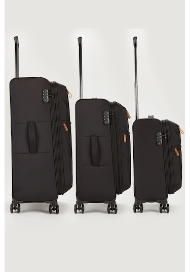 Fossil Unisex Büyük Boy Kumaş Valiz 028-01 Siyah