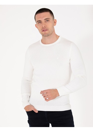 Pierre Cardin Erkek Ekru Triko Kazak 50270179-vr019 Ekru