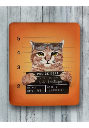 Sabıkalı Kedi Bilek Destekli Mouse Pad