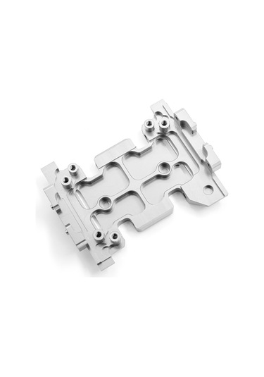 Fosenze Axıal Scx10 Iıı Axı03007/axı03014 1/10 Simülasyon Tırmanma Arabaları İçin Alüminyum Gövde Metal Vites Kutusunun Tabanı Gümüş