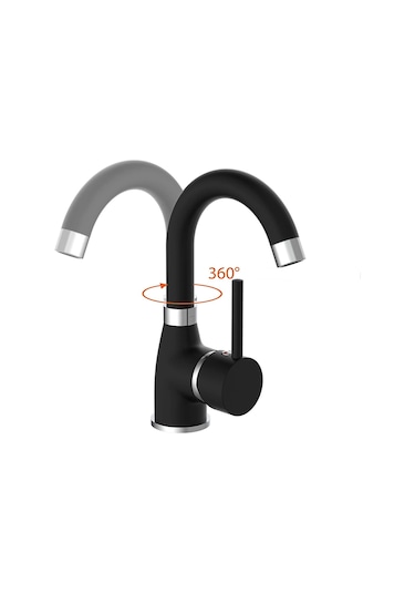 Sardıcı Lavabo Musluğu Mat Lavabo Bataryası Siyah