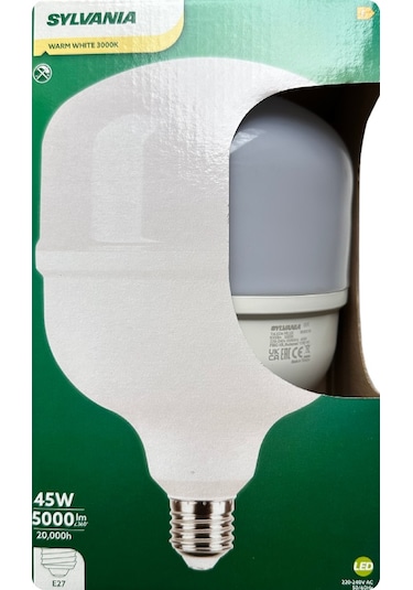 4 Adet Sylvania 45w 3000k Sarı Işık E27 Duylu Kalın Duy Torch Led Ampul