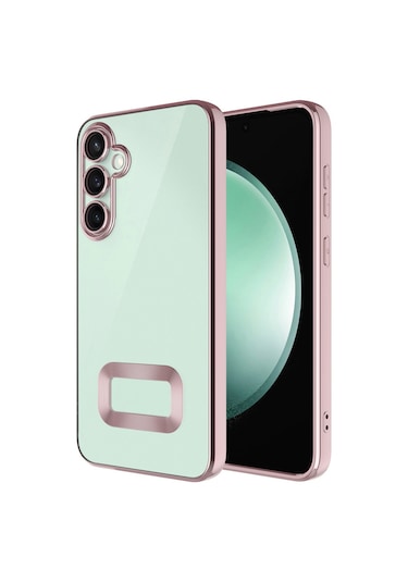 Galaxy A26 Kılıf Kamera Korumalı Logo Gösteren Zore Omega Kapak Siyah
