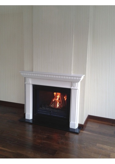 Georgian White Model Odunlu Şömine