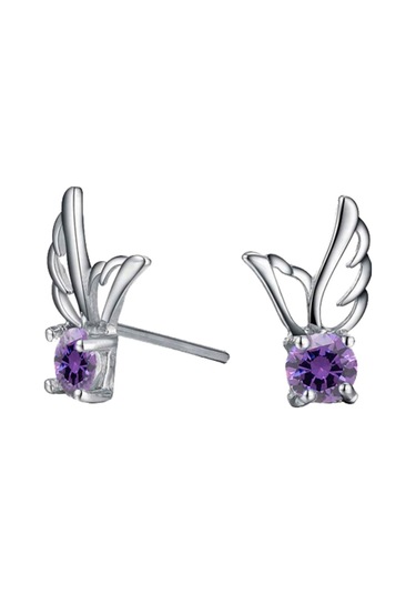 Chavin Melek Kanadı Ametist Taşlı Gümüş Küpe Bk88 (478255013)